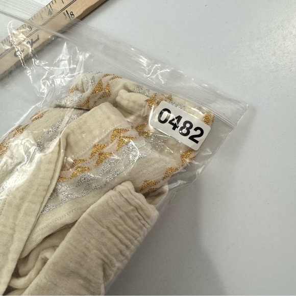 BCBGMAXAZRIA Keely Tunic Dress Long Sleeve Metallic Stripe Boho Notch Neck Sz XS - Picture 12 of 12